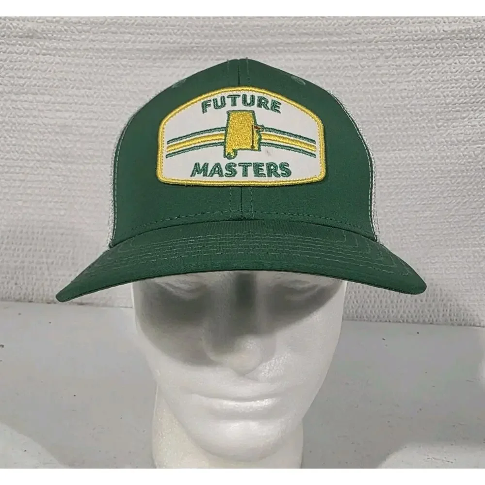 Future Masters Golf Trucker Hat Pukka Green White Mesh Patch Snapback Hat